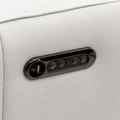 Sectionnel modulaire électrique inclinable en cuir véritable avec appui-têtes ajustables – 6 mcx