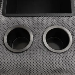 Sectionnel-lit inclinable électrique gris avec console - 6 mcx