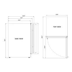 SILHOUETTE Réfrigérateur 5,5 pi3 24 po Inox Compact - SPRAR055D1SS
