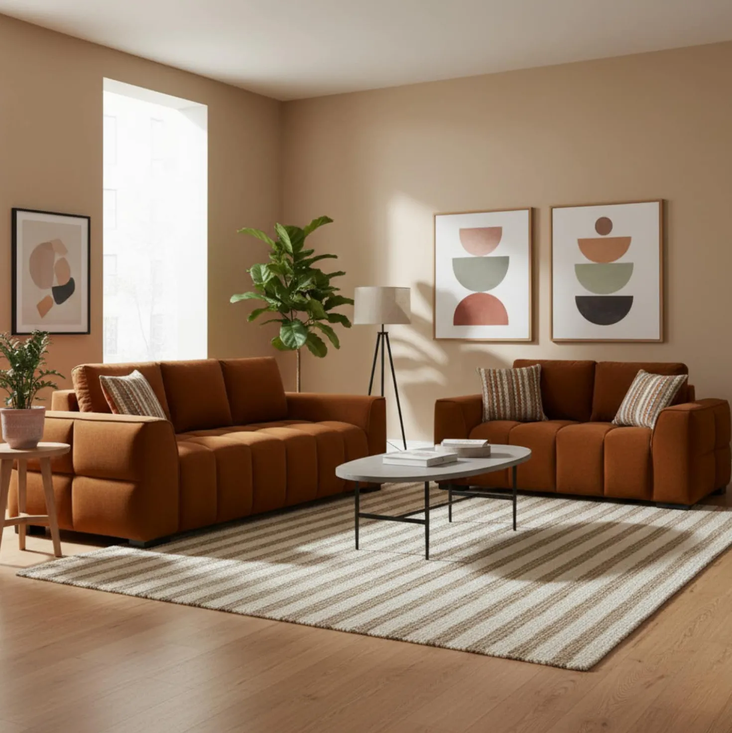 Sofa de style guimauve - rouille