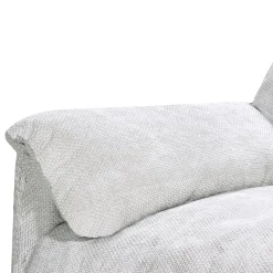 Sofa en velours texturé avec plumes - beige