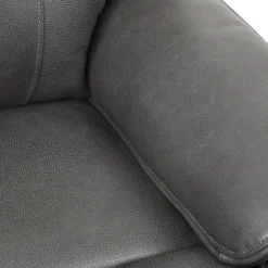 Sofa inclinable électrique en cuir avec appuis-tête ajustables - gris