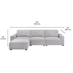 Sofa modulaire avec ottoman - 4 mcx