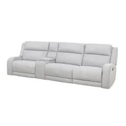 Sofa modulaire inclinable et console avec rangement et porte-gobelets - 4 mcx