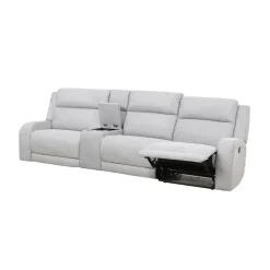 Sofa modulaire inclinable et console avec rangement et porte-gobelets - 4 mcx