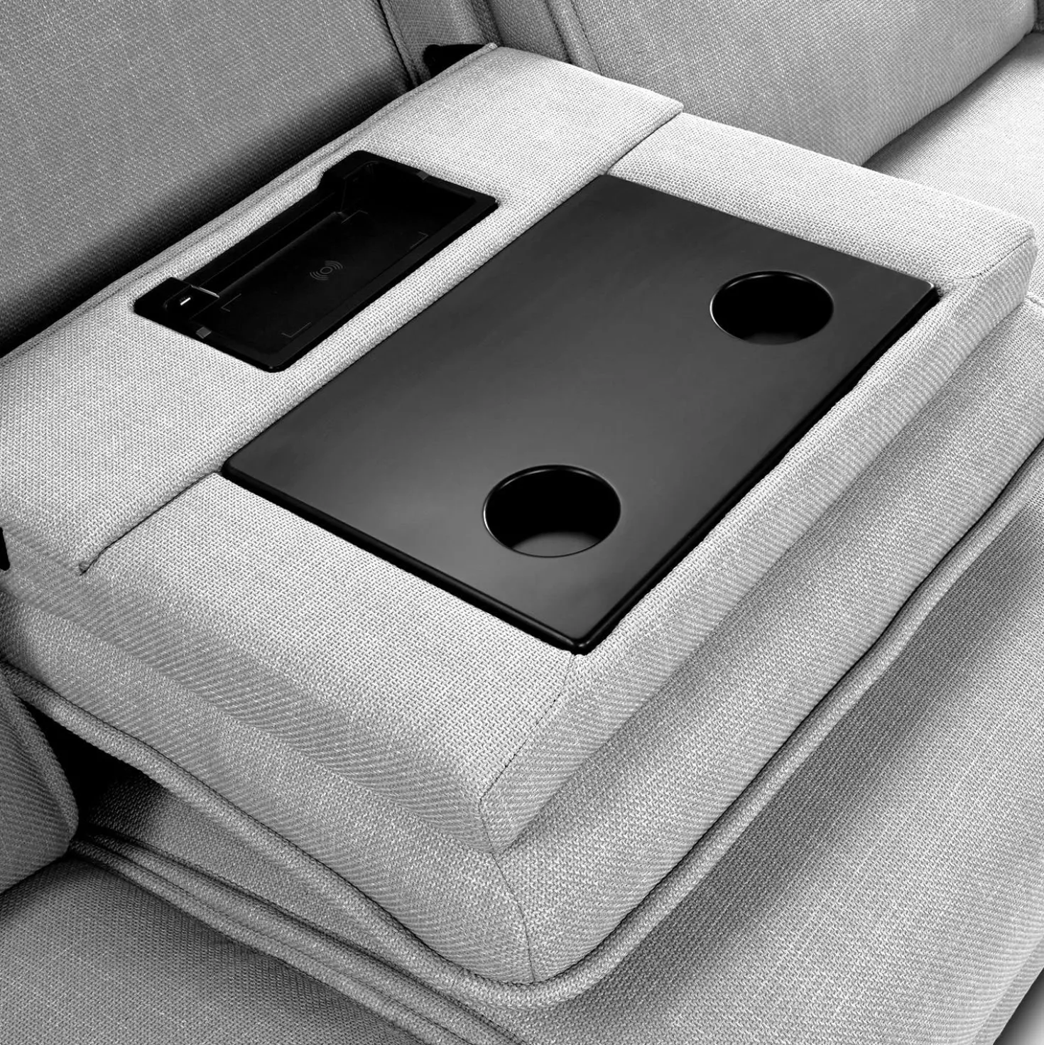 Sofa modulaire inclinable électrique, appuis-tête ajustables et 2 sièges avec dossiers rabattables - 4 mcx