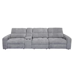 Sofa modulaire électrique inclinable et console - 4 mcx