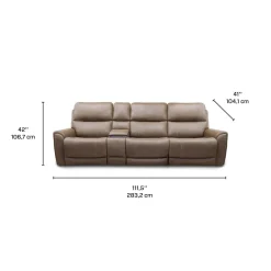 Sofa modulaire électrique inclinable avec console - 4 mcx
