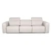 Sofa modulaire électrique inclinable en cuir véritable avec appui-têtes ajustables – 3 mcx