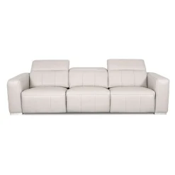 Sofa modulaire électrique inclinable en cuir véritable avec appui-têtes ajustables – 3 mcx
