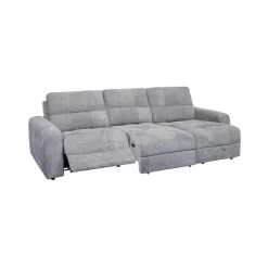 Sofa modulaire électrique inclinable avec 1 siège coulissant et chaise longue - 3 mcx