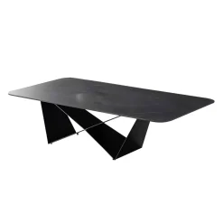 Table à café rectangulaire en pierre sintérisée