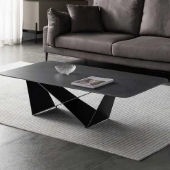 Table à café rectangulaire en pierre sintérisée