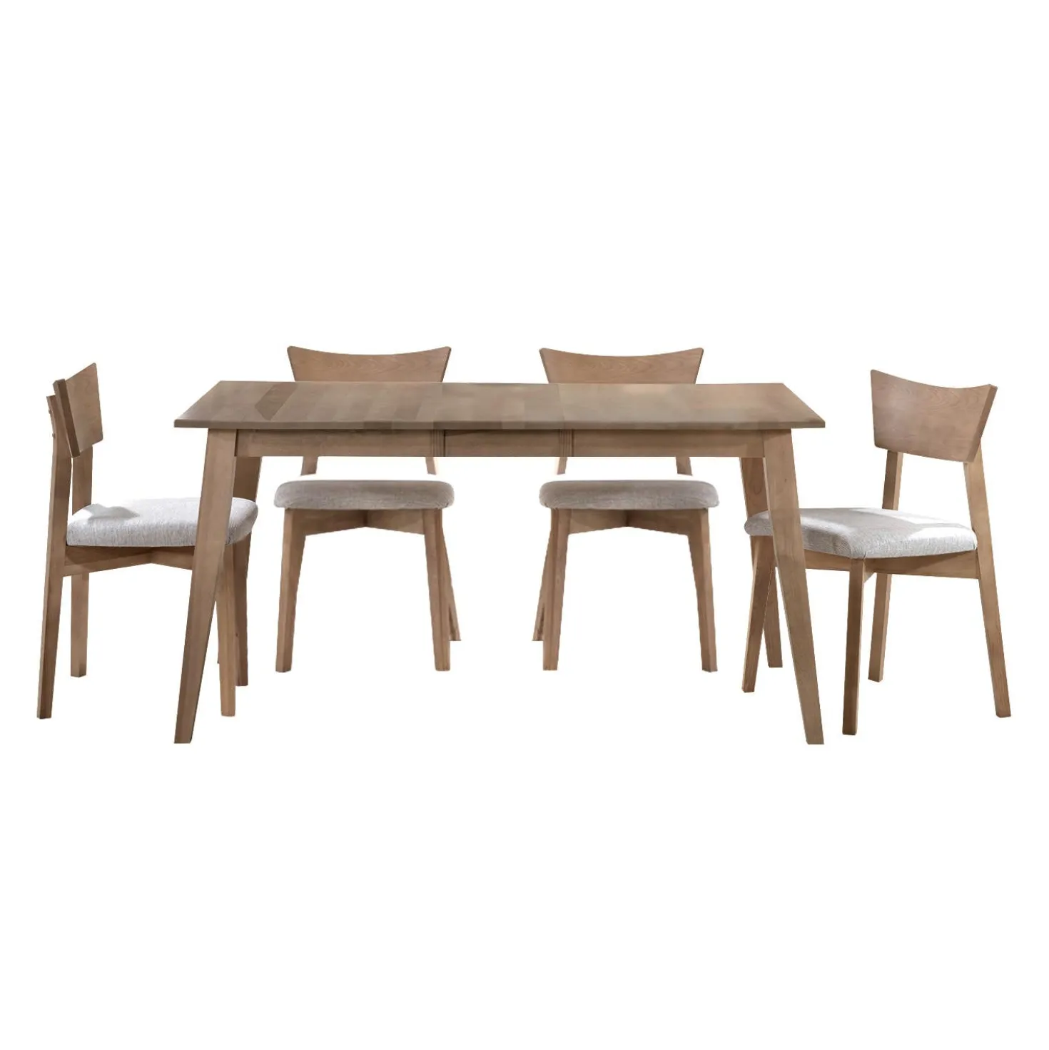 Table à manger rectangulaire extensible (54" à 70") avec 4 chaises - gris