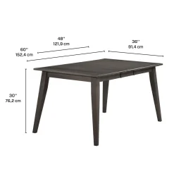 Table à manger rectangulaire extensible (48