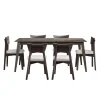 Table à manger rectangulaire 70" avec 6 chaises - ardoise