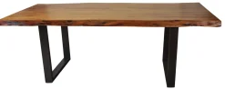 Table à manger rectangulaire en bois massif 84