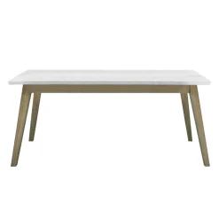 Table à manger rectangulaire avec plateau en marbre 72