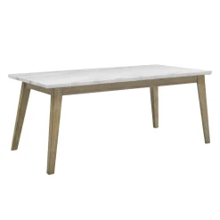 Table à manger rectangulaire avec plateau en marbre 72
