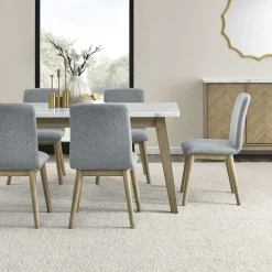 Table à manger rectangulaire avec plateau en marbre 72