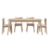 Table à manger rectangulaire 70" avec 4 chaises - grège