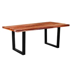 Table à manger rectangulaire en bois massif - 72