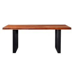 Table à manger rectangulaire en bois massif - 72