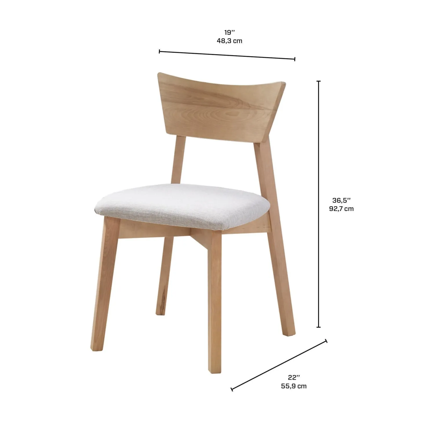 Table à manger rectangulaire extensible (54" à 70") avec 6 chaises -grège