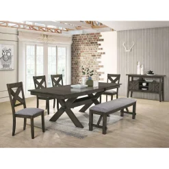 Table à manger rectangulaire extensible 66