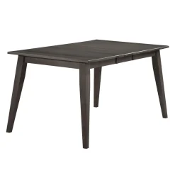 Table à manger rectangulaire extensible en bois massif 48" à 60" - ardoise