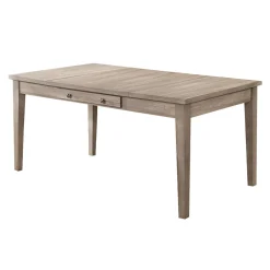 Table à manger rectangulaire avec rangement et 6 chaises - gris