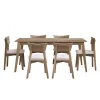 Table à manger rectangulaire 70" avec 6 chaises - gris