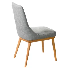 Table à manger ronde à piédestal avec 4 chaises - gris