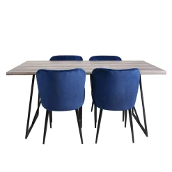 Table avec 4 chaises - bleu