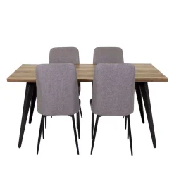 Table avec 4 chaises - gris