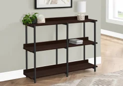 Table console - 3 niveau, étagères, rectangulaire, pieds en métal - 48