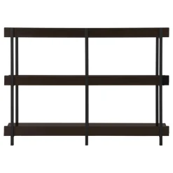 Table console - 3 niveau, étagères, rectangulaire, pieds en métal - 48