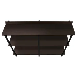 Table console - 3 niveau, étagères, rectangulaire, pieds en métal - 48