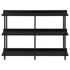 Table console - 3 niveau, étagères, rectangulaire, pieds en métal - 48