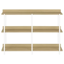 Table console - 3 niveau, étagères, rectangulaire, pieds en métal - 48