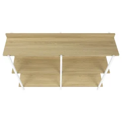 Table console - 3 niveau, étagères, rectangulaire, pieds en métal - 48