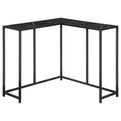 Table console - forme de L, coin, cadre en métal - 36