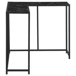 Table console - forme de L, coin, cadre en métal - 36