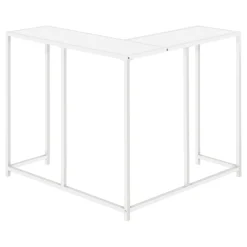 Table console - forme de L, coin, cadre en métal - 36