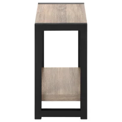 Table d'appoint - 2 niveaux, 1 tablette, panneaux épais, rectangulaire - 2 - Monarch