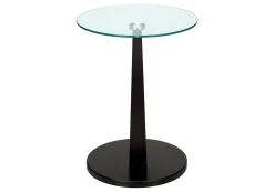 Table d'appoint - espresso avec verre trempé - Monarch