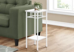 Table d'appoint - 28"H, blanc, métal blanc - Monarch
