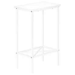 Table d'appoint - 24"H, blanc, métal blanc - Monarch