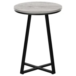 Table d'appoint - 22"H, gris, métal noir - Monarch
