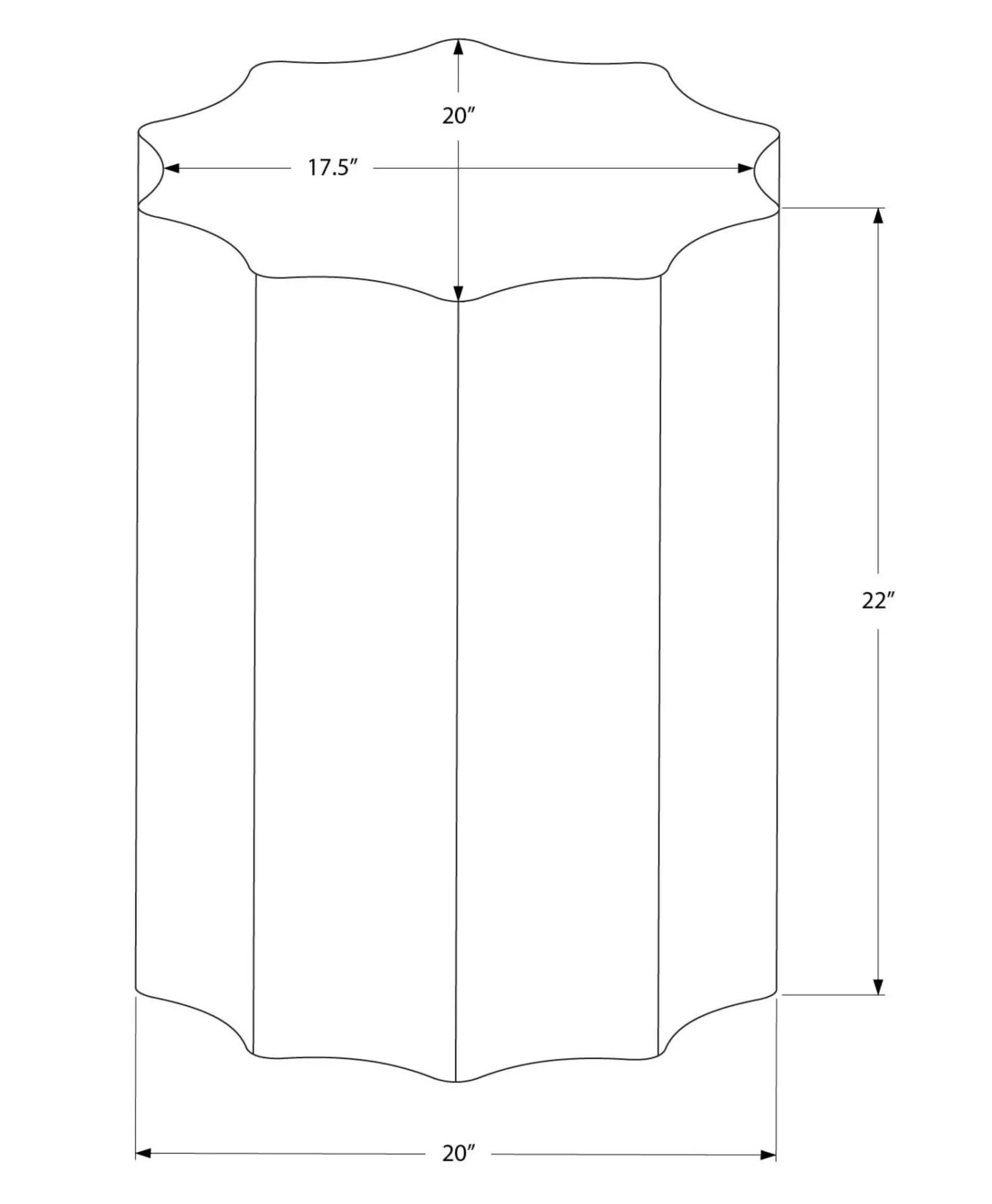 Table d'appoint - 22"H, table de bout drum métal cuivre - Monarch